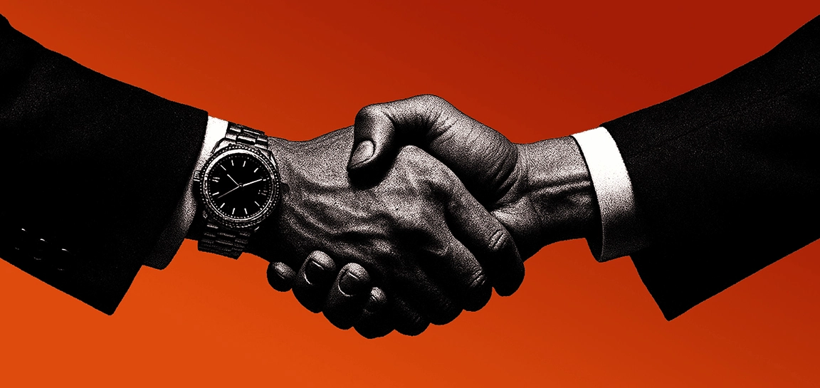 Poignée de main représentant l'accord en moi, webdesigner WordPress, et un artisan ou une TPE Pour un site artisan ou TPE attirant les devis. Lyon