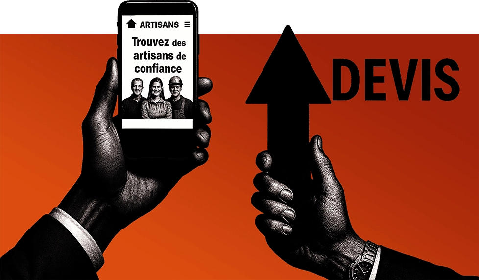 Représentation du lien entre site performant et devis qui augmente par la suite pour les artisans et petites entreprises qui souscrive à mon offre de création site internet artisan Lyon. Auvergne Rhône-Alpes