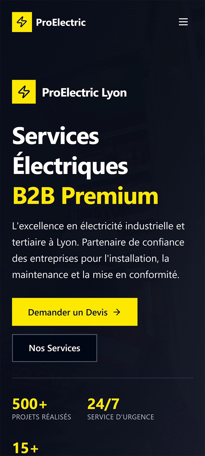 Site Web Électricité Générale & Tertiaire Rhône-Alpes.